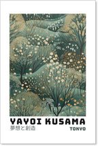 Yayoi Kusama Inspired Poster Japanese Botanical Wall Art Abstract Yayoi Kusama by Unknown