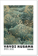Yayoi Kusama Inspired Poster Japanese Botanical Wall Art Abstract Yayoi Kusama by Unknown