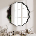 Round Wavy Mirror, 20 Inch Metal Frame Circle Mirror, Round Wall Mounted by Unknown