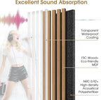 Wood Slat Wall Panels 4 Pack 94.5" x 7.9", Acoustic Wooden Panel - Image 3