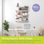 Delta Minimalistic White Shelf Brackets Cycle, Holds Up to 480 lbs, Modern - Image 2