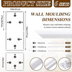 Pangda Peel and Stick Wall Molding Kit, 3D Premade Accent Molding Wainscoting - Image 2