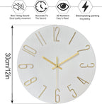 AIRUIFU Wall Clock 12 Inch Silent Non-Ticking Modern Clocks Battery Operated - Image 4