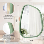 Asymmetrical Mirror for Wall Irregular Accent Wood Frame Modern Unique Wall - Image 7