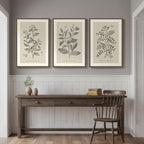Large Framed Vintage Botanical Wall Art - Image 8