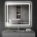 Koonmi 36"x40" LED Mirror for Bathroom, 90CRI Anti-Fog Vanity Mirror by KOONMI