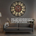 LEIKE Large Wall Clocks with Night Light Battery Operated, Silent Non Ticking - Image 5