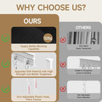 Room Divider Ceiling Curtains W/Flexible Track Sets, inch Extra Long Blackout - Image 2