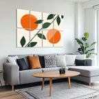 8 Pack Art Acoustic Panels Sound Absorbing Boho Botanical Leaf Orange Green - Image 6