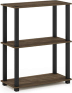 Furinno TURN-S-TUBE Storage Shelves, 3-Tier Book Shelf, Corner Shelf, Toolless - Image 5