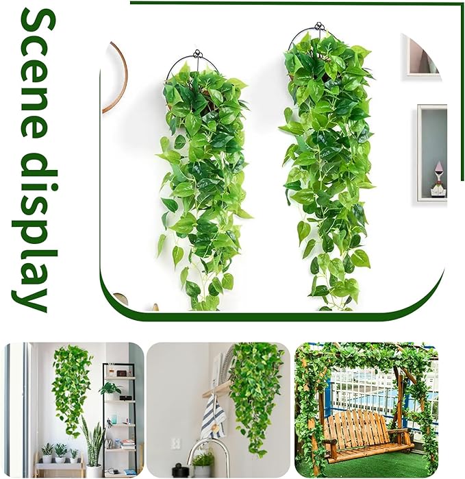 Fake Hanging Plants Vinesfor Room Decor, Artificial Ivy Greenery Garlands - Image 4
