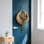 Fake Plants Hanging Artificial Succulents Plants in Woven Basket, Faux String - Image 6