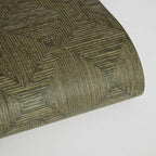 Tempaper x Jeremiah Brent Olive Textured Hoffmann Faux Sisal Removable Peel and - Image 5