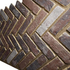EverStone Herringbone Faux Brick Panel, 46 1/2"W x 25 1/4"H x 1"D, Smokey Rose - Image 7