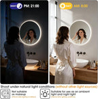 20 Inch Round LED Bathroom Mirror - Image 6