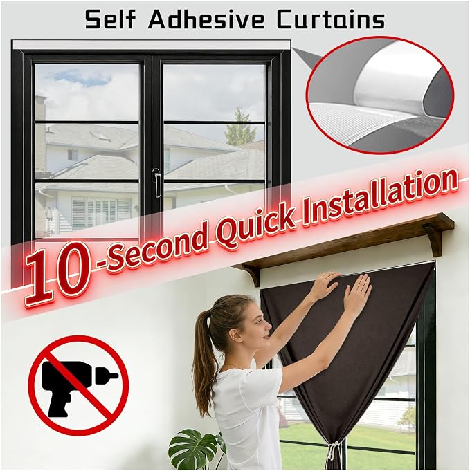 Adhesive 100% Blackout Curtain - Image 3