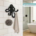 Octopus Cast Iron Wall Hook – Nautical Decorative Key Holder, Coastal Ocean - Image 5