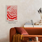 Retro Red Abstract Eye Canvas Wall Art Vintage Hippie Trippy Poster Affirmation - Image 7