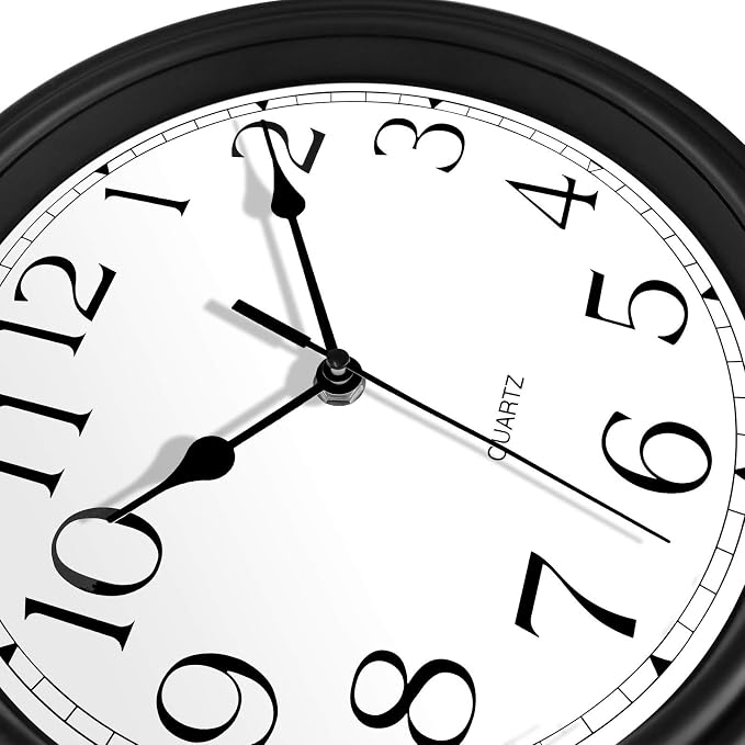 Foxtop Silent Non-Ticking Round Classic Clock Retro Quartz Decorative Battery - Image 6