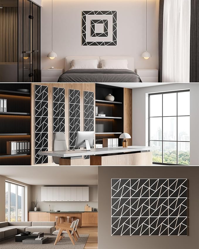 22-Pack Felt Acoustic Panels, Peel & Stick Sound Proof Foam Panels - Image 6