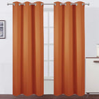 LEMOMO Blackout Curtains 42 x 84 inch/Orange Curtains Set of 2 Panels/Thermal by Lemomo