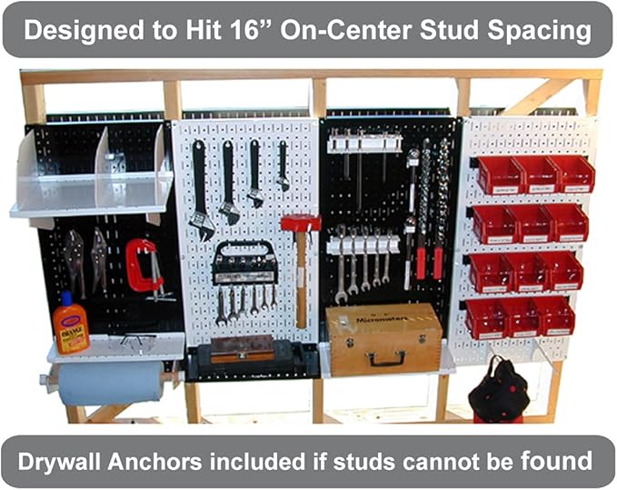 Wall Control 30-P-3232OR Orange Metal Pegboard Pack - Image 10