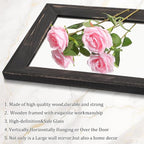 AAZZKANG Rectangular Mirror Full Length Wooden Frame Retro Large Wall Hanging - Image 3