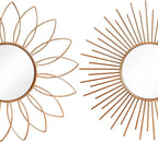 3 Pack Metal Mirrors for Wall Sunburst Wall Mirrors Home Décor Decorative - Image 2