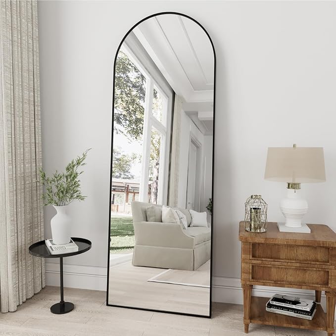 Dewfig Arched Full Length Mirror, Full Body Mirrors - Image 4