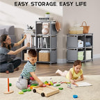Mavivegue Book Shelf, 16 Cube Storage Organizer, DIY Bookcase, Metal Cube - Image 10