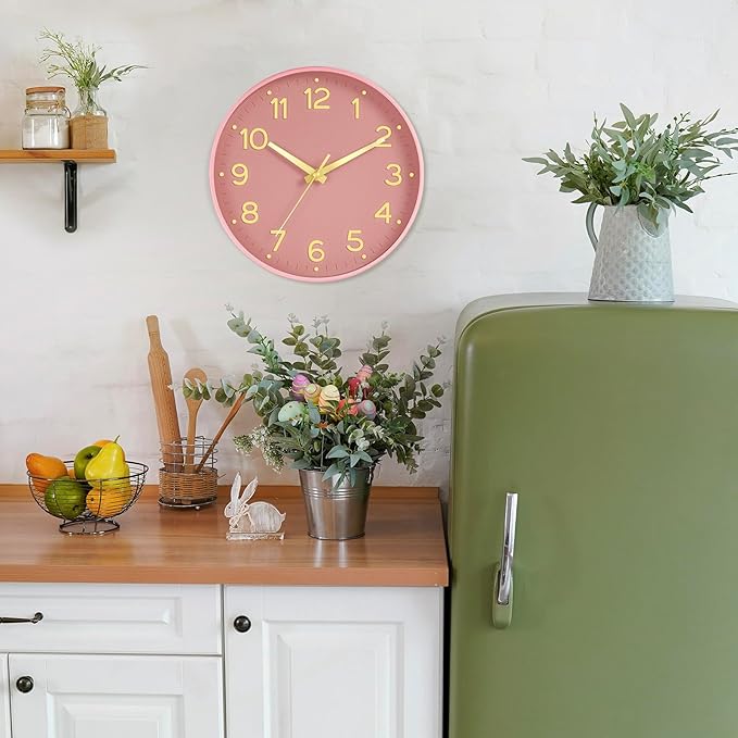 Roymnie Silent Wall Clocks Battery Operated 8 Inch-Modern Non Ticking Analog - Image 2