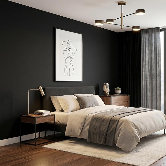 FUKU MON 24"x394" Black Wallpaper Peel and Stick Black Contact Paper Matte - Image 3