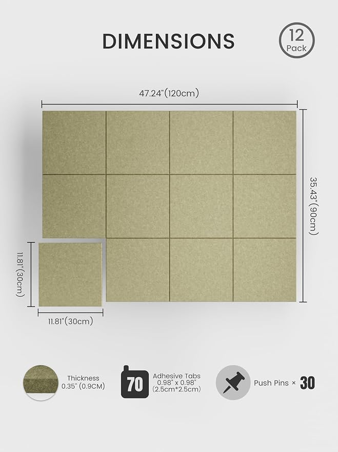 Bumusty Large Cork Board 48" x 36" Alternative - Image 2