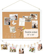 Double-Sided Cork Board for Wall, Picture Display Vision Board Corkboards for by AMUSIGHT