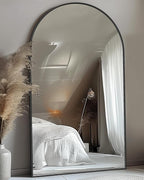 Antok 76" x44” Arched Full Length Floor Mirror, Free Standing/Wall Mount/Leaning - Image 3