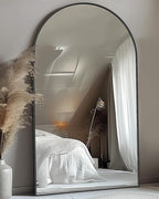Antok 72" x44” Arched Full Length Floor Mirror, Free Standing/Wall Mount/Leaning - Image 3