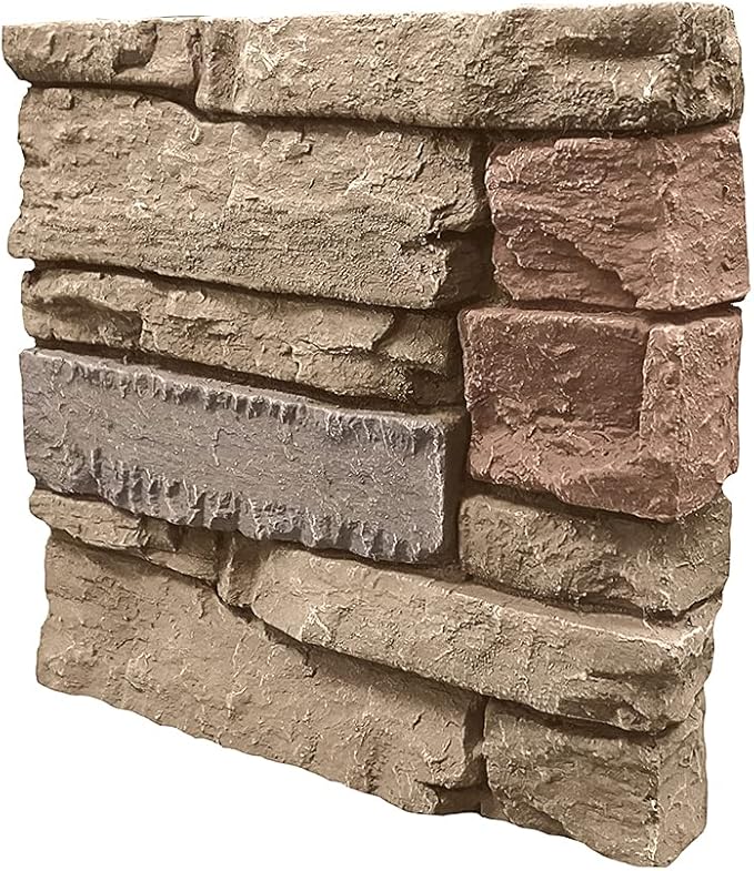 GenStone Faux Stacked Stone Sample 12" x 12" in Desert Sunrise Color by GenStone
