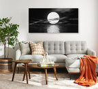 Cao Gen Decor Art S06498 Wall Art Canvas Sea White Full Moon in Night Picture - Image 4