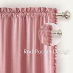 NICETOWN Blush Pink Velvet Curtains 96" Long - Image 6