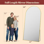 Suidia 88"x44" Arched Full Length Mirror - Image 4