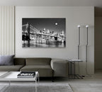 Baisuart-Q30369 Brooklyn Bridge Night View 1 Panels Landscape Artwork Canvas - Image 4