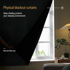 AJAZZ 100% Blackout Self Adhesive Curtains Small Window Short Temporary - Image 2