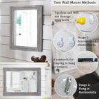 AAZZKANG Wood Framed Mirror Rectangular Rustic Wall Mirrors Decorative Large - Image 3