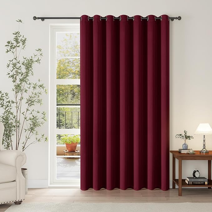 ChrisDowa Room Divider Curtain 90 Inches Long, Wide Blackout Sliding Door by ChrisDowa