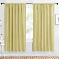 NICETOWN Bedroom Window Curtain Panels, Paler Yellow, 2 Panels, 62 in x 72 in by NICETOWN