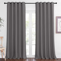NICETOWN Blackout Gray Curtain 102 inch Length, Grommet Extra Long Thermal by NICETOWN