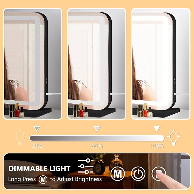 Ratsamee 23"x18" Black Vanity Mirror - Image 4
