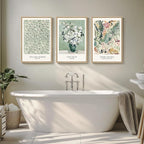 Framed Large Van Gogh Wall Art for Living Room, 3 Pieces Vintage Sage Green - Image 4