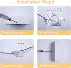 KICAAO LED Wall Sconces 4 Pack, 12W Modern Wall Lamp, Hardwired Aluminum Wall - Image 7