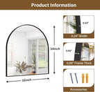 XRAMFY Arched Bathroom Mirror 32" x 34" - Image 4